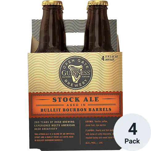 Guinness Bulleit BBA Stock Ale 4pk-11oz btls